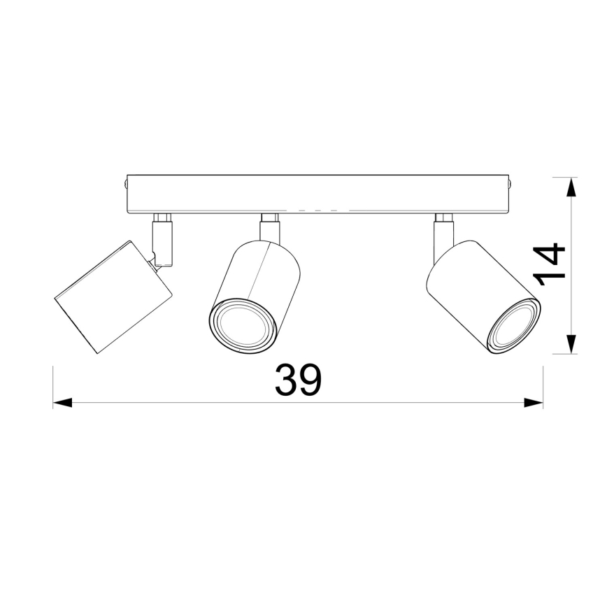 Taškinis šviestuvas FUN 5xGU10/8W/230V geltonas