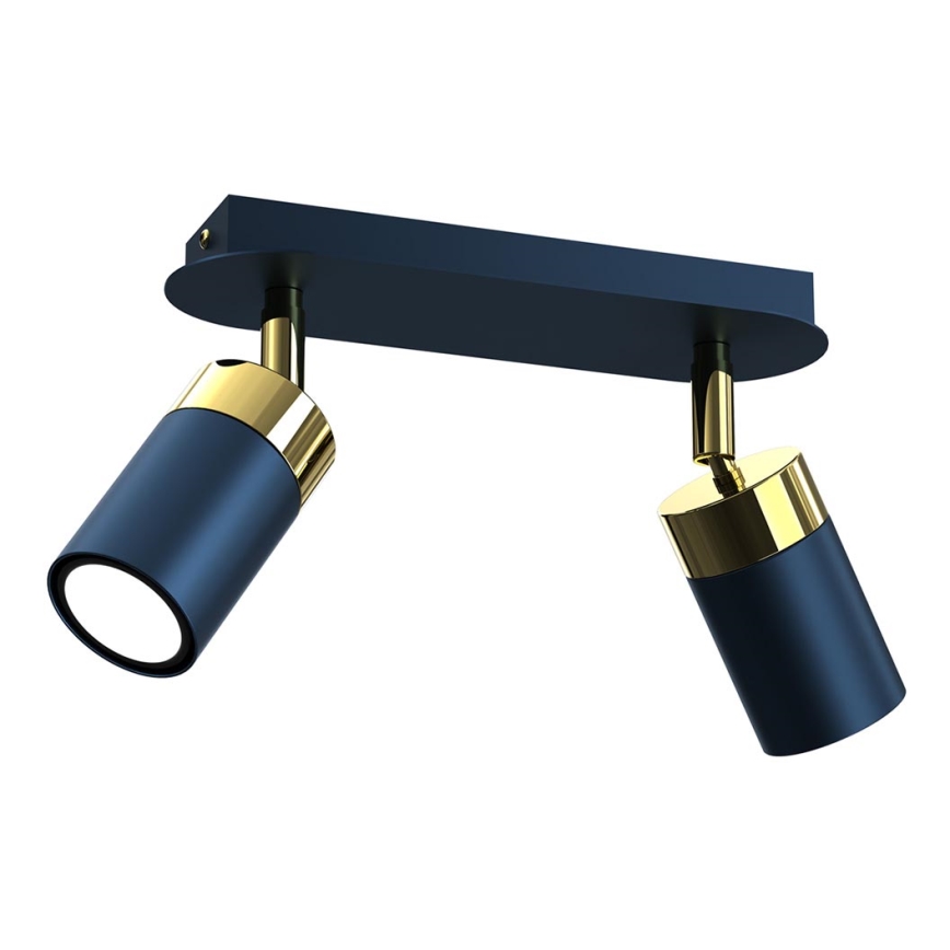 Taškinis šviestuvas JOKER 2xGU10/25W/230V mėlynas/auksinis