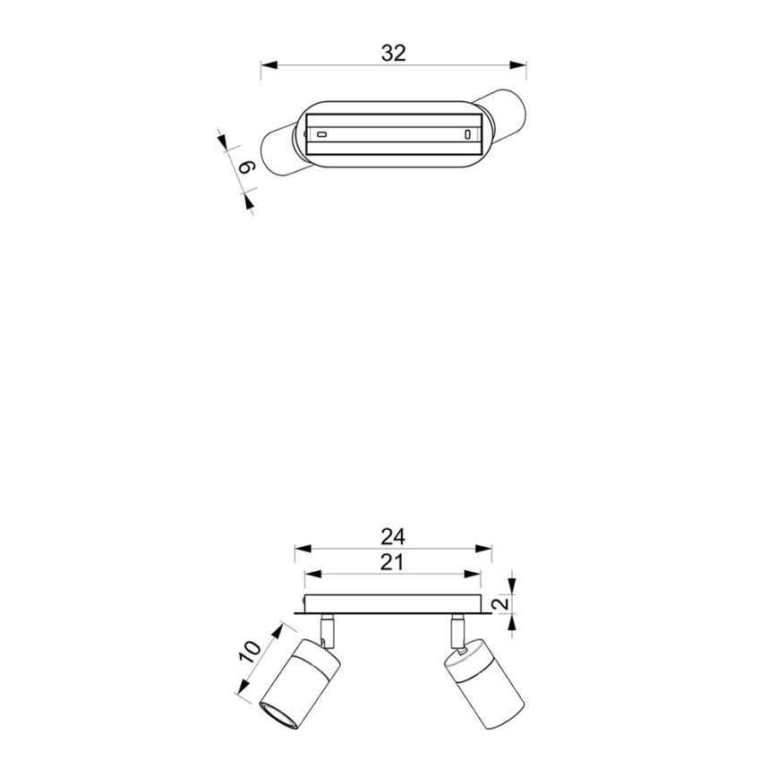 Taškinis šviestuvas JOKER 2xGU10/25W/230V mėlynas/auksinis