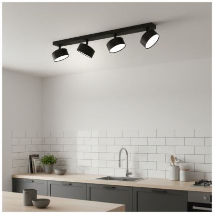 Taškinis šviestuvas LUNVIGO 4xGX53/35W/230V juodas