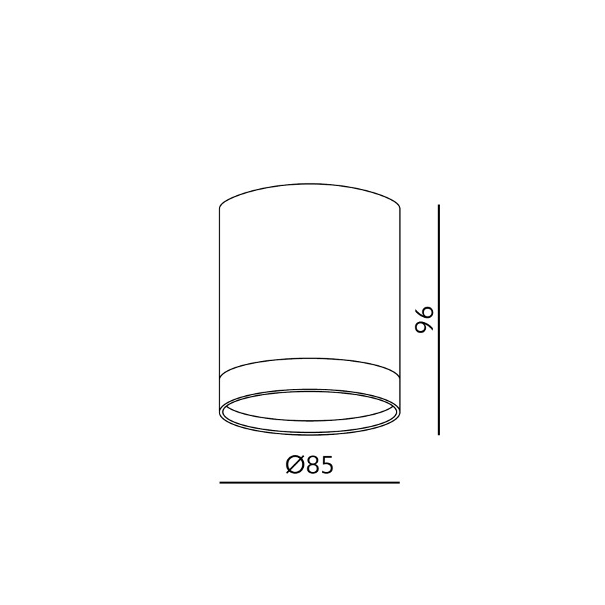 Taškinis šviestuvas OH12 1xGX53/35W/230V 9,6 cm juodas