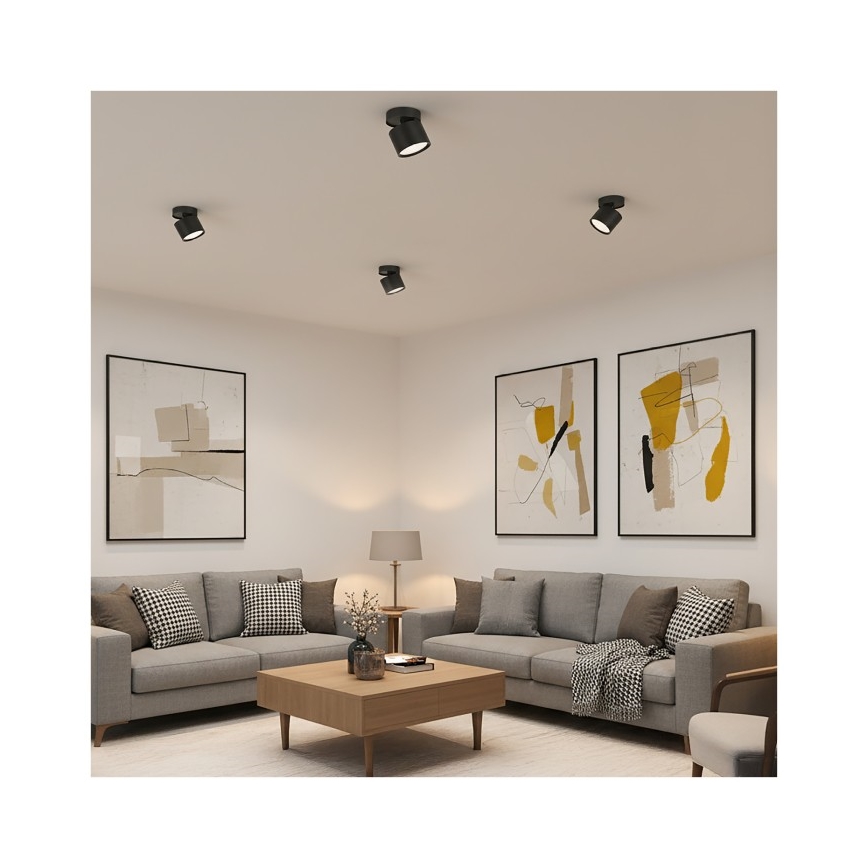 Taškinis šviestuvas OH12F 1xGX53/35W/230V 8,5 cm juodas