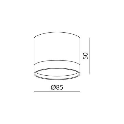 Taškinis šviestuvas OH12S, 1xGX53/35W/230V, 5 cm, baltas