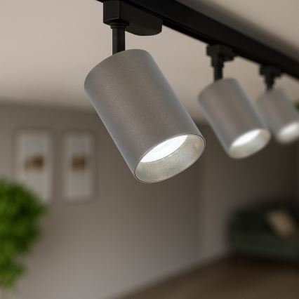 Taškinis šviestuvas PIPE vienfazei bėgelių sistemai, 1xGU10/10W/230V, rudas