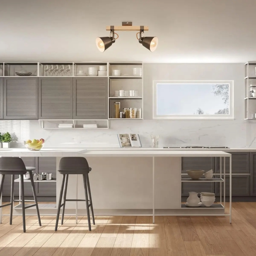 Taškinis šviestuvas RETRO 2xE27/40W/230V, rudas