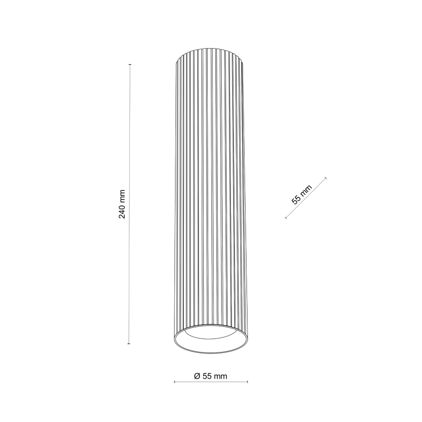 Taškinis šviestuvas TUNE L 1xGU10/10W/230V 24 cm rudas