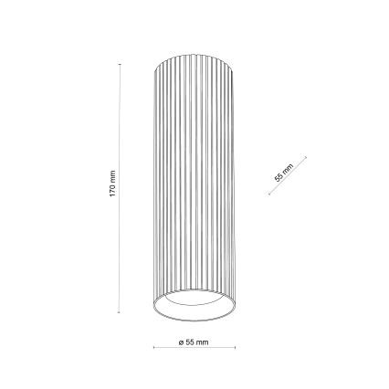 Taškinis šviestuvas TUNE M 1xGU10/10W/230V 17 cm juodas