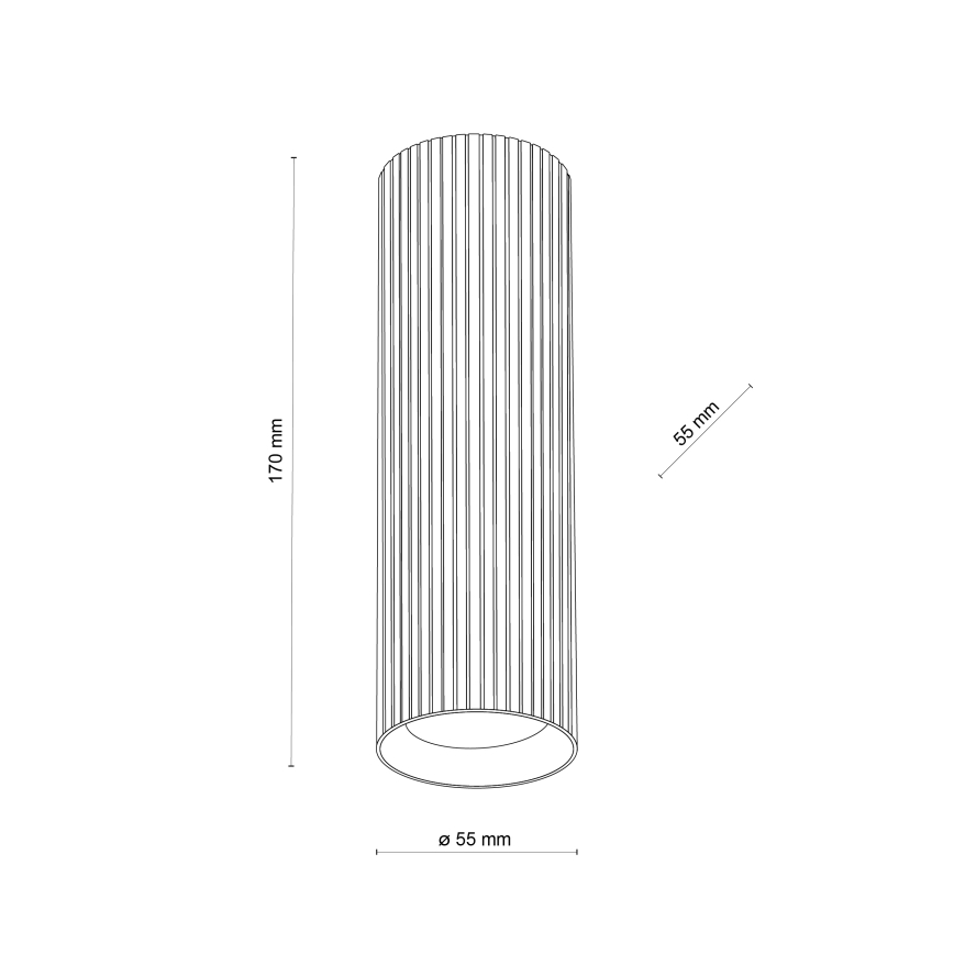 Taškinis šviestuvas TUNE M 1xGU10/10W/230V 17 cm juodas