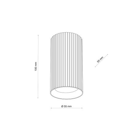 Taškinis šviestuvas TUNE S, 1x GU10 (10 W), 230 V, 10 cm, rudos spalvos