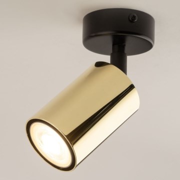 Taškinis šviestuvas ZOOM 1xGU10/10W/230V auksinis/juodas