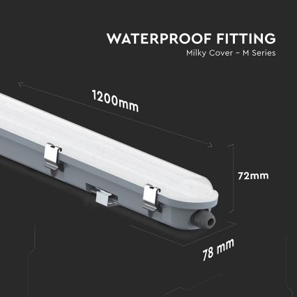 Pramoninis LED fluorescencinis šviestuvas su judesio ir sutemos jutikliu LED/36W/230V 4000K IP65 120 cm
