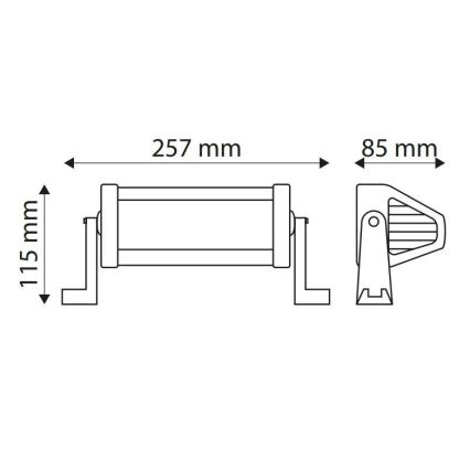 Techninis LED šviestuvas EPISTAR LED/36W/10-30V IP67 6000K