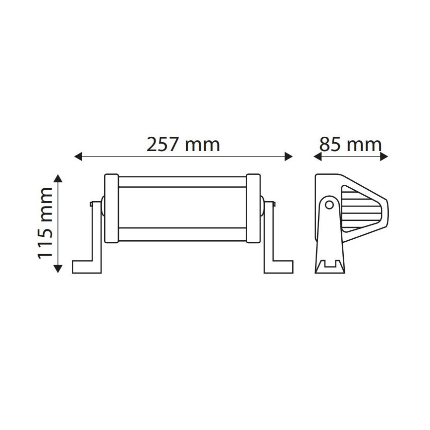 Techninis LED šviestuvas EPISTAR LED/36W/10-30V IP67 6000K