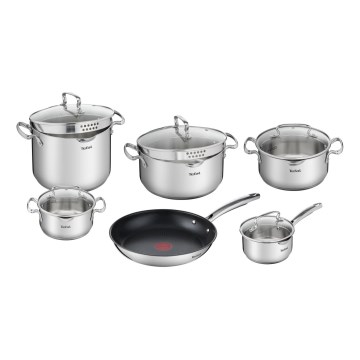 Tefal - 11 dalių puodų ir keptuvių rinkinys DUETTO+
