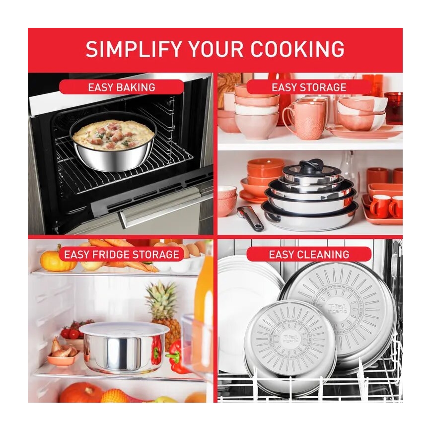 Tefal - 13 dalių INGENIO PREFERENCE ON nerūdijančio plieno indų rinkinys