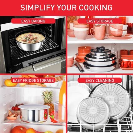 Tefal - 13 dalių INGENIO PREFERENCE ON nerūdijančio plieno indų rinkinys