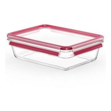 Tefal - 2 l maisto indelis MSEAL GLASS raudonas/stiklas