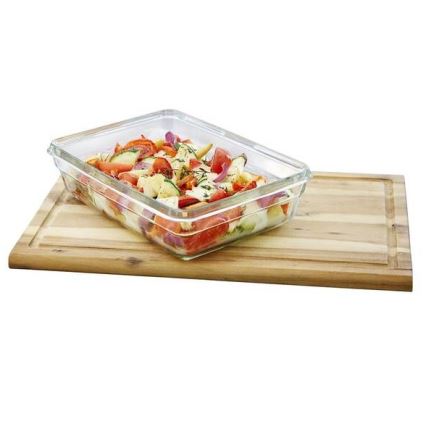 Tefal - 2 l maisto indelis MSEAL GLASS raudonas/stiklas