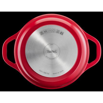 Tefal - 24 cm puodas su dangčiu AIR, raudonas