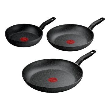 Tefal - 3 dalių keptuvių rinkinys DARK ESSENTIAL