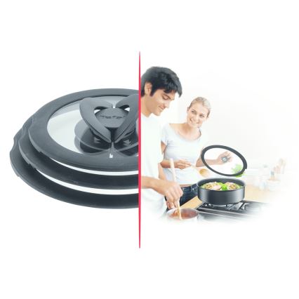 Tefal - 3 dalių stiklinių dangčių rinkinys