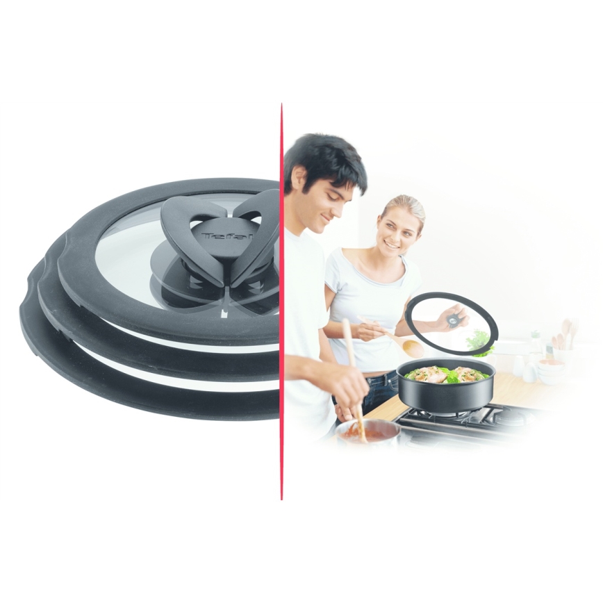 Tefal - 3 dalių stiklinių dangčių rinkinys