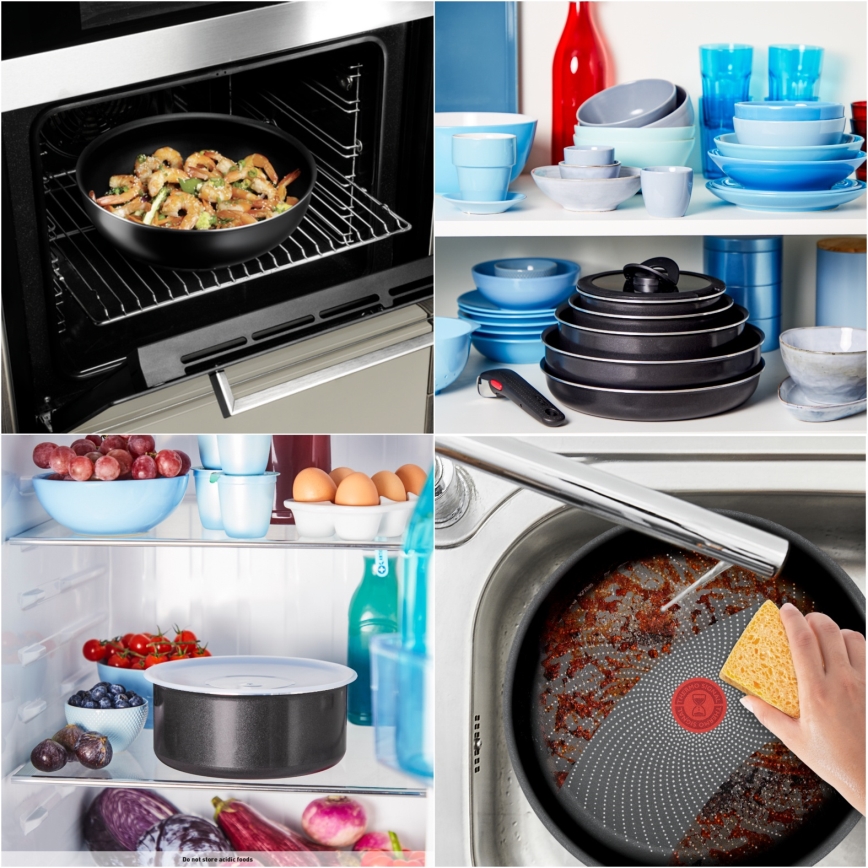 Tefal - 5 dalių INGENIO GENEROUS COOK virtuvės indų rinkinys