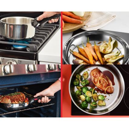 Tefal - 6 dalių INGENIO COOK nerūdijančio plieno indų rinkinys