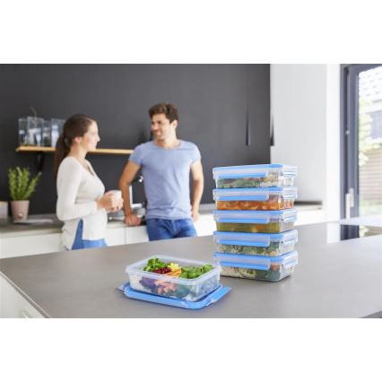 Tefal – 6 vnt. maisto indelių rinkinys 0,8 l MASTER SEAL FRESH, mėlynas