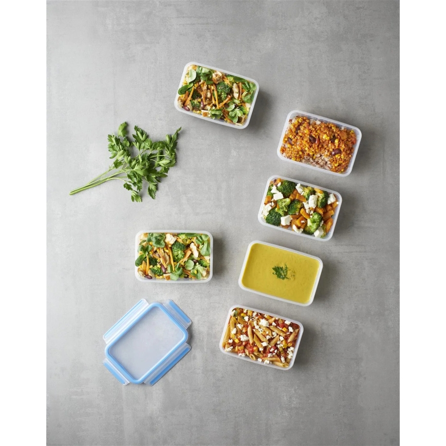 Tefal – 6 vnt. maisto indelių rinkinys 0,8 l MASTER SEAL FRESH, mėlynas