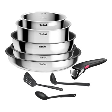 Tefal - 9 dalių INGENIO COOK nerūdijančio plieno indų rinkinys