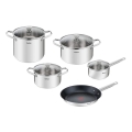 Tefal - 9 dalių nerūdijančio plieno indų rinkinys COOK EAT