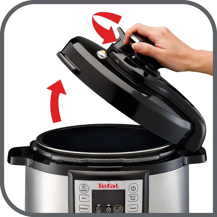 Tefal - Daugiafunkcinis elektrinis greitpuodis ALL IN ONE POT 1100W/230V matinis chromas/juoda