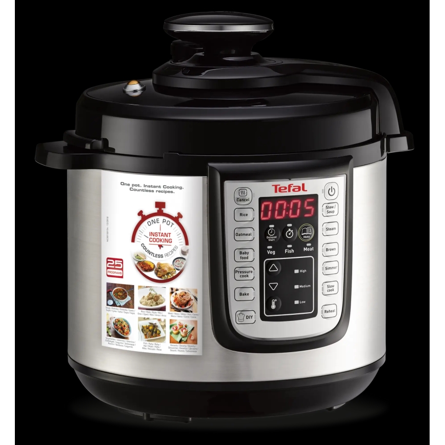 Tefal - Daugiafunkcinis elektrinis greitpuodis ALL IN ONE POT 1100W/230V matinis chromas/juoda