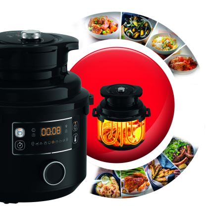 Tefal - Daugiafunkcis elektrinis slėginis puodas 7,6 l 1200W/230V juodas