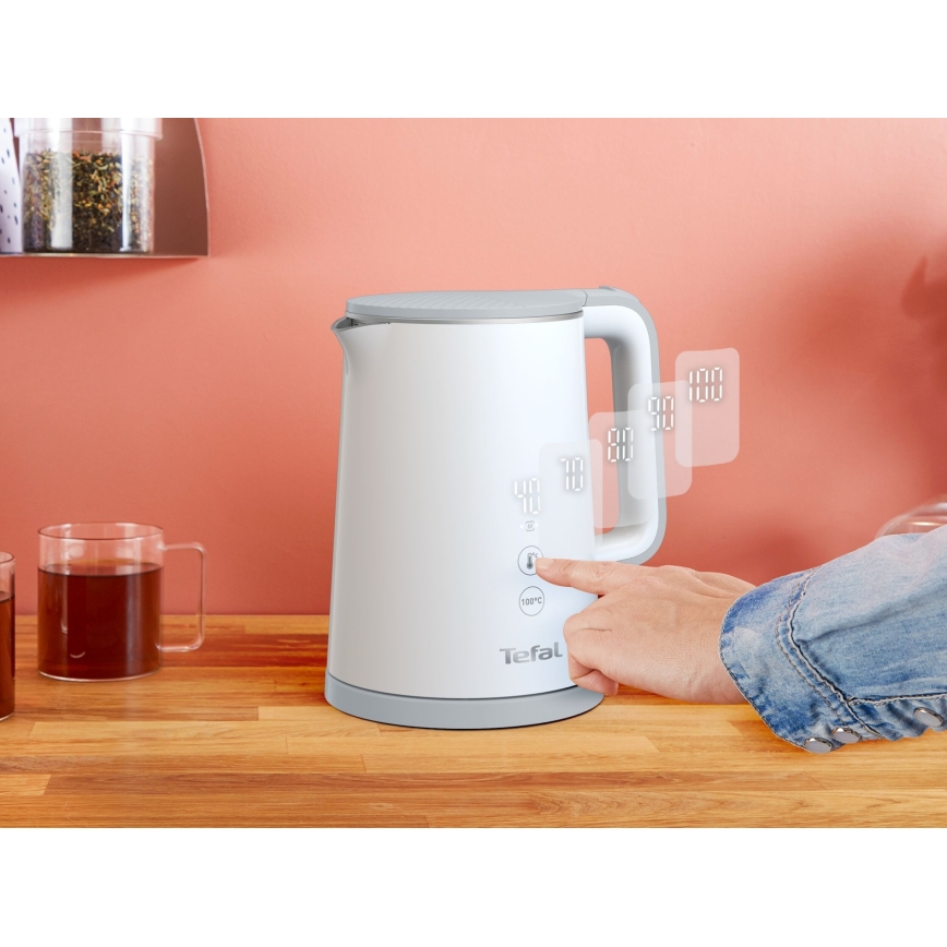 Tefal - Elektrinis virdulys SENSE 1 l 1800W/230V baltas