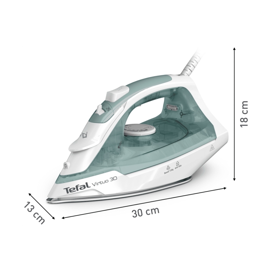 Tefal - Garinis lygintuvas VIRTUO 2000W/230V žalia