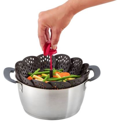 Tefal - Garų krepšelis INGENIO juoda/raudona