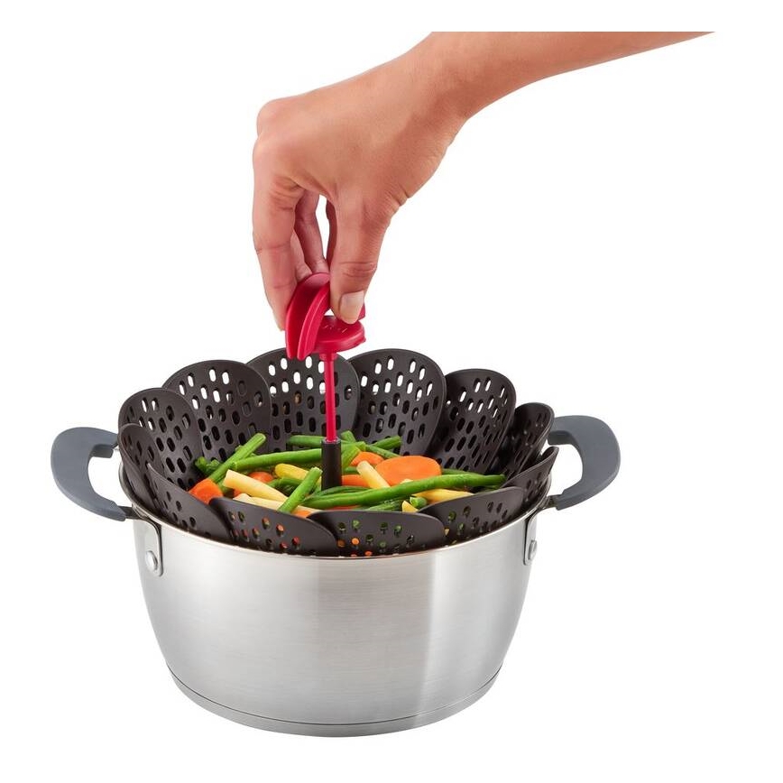 Tefal - Garų krepšelis INGENIO juoda/raudona