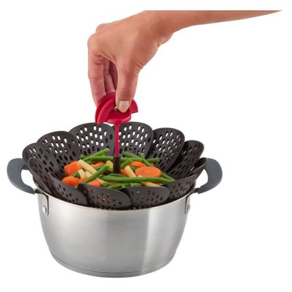 Tefal - Garų krepšelis INGENIO juoda/raudona