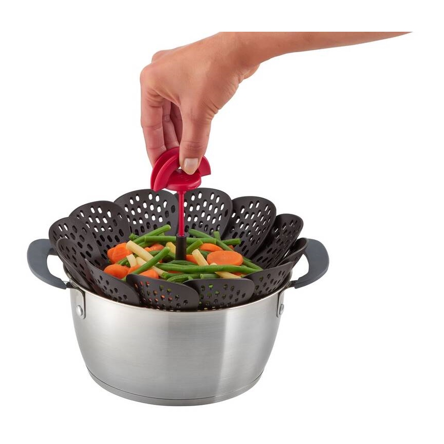 Tefal - Garų krepšelis INGENIO juoda/raudona