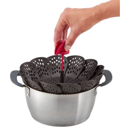 Tefal - Garų krepšelis INGENIO juoda/raudona