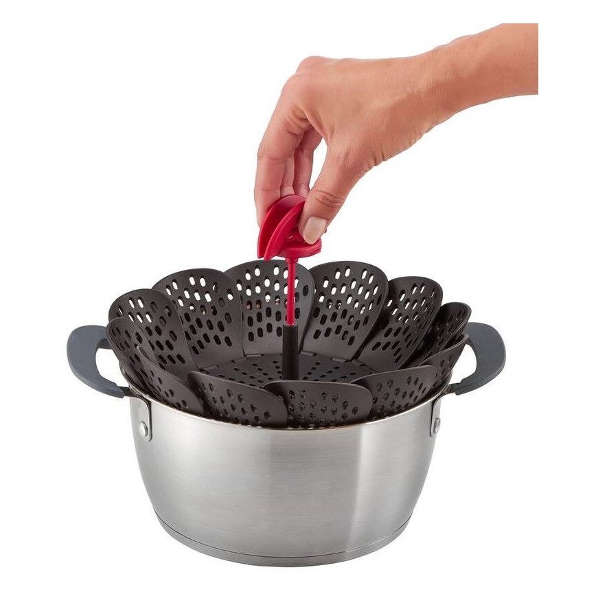 Tefal - Garų krepšelis INGENIO juoda/raudona