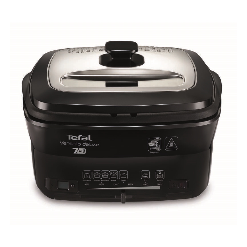 Tefal - Gruzdintuvė 2 l VERSALION DE LUXE 7in1 1600W/230V juoda