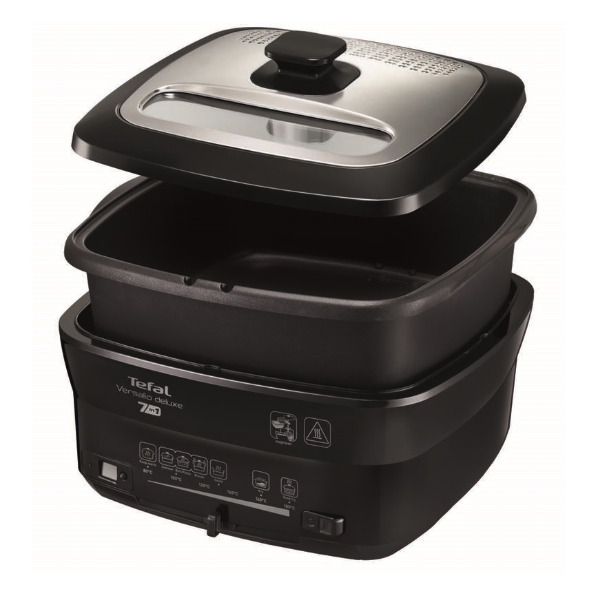 Tefal - Gruzdintuvė 2 l VERSALION DE LUXE 7in1 1600W/230V juoda