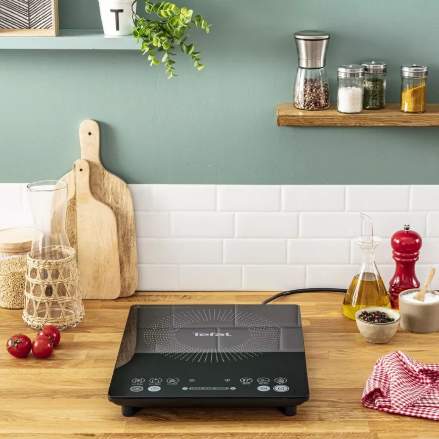 Tefal - Indukcinė viryklė EVERYDAY SLIM 2100W/230V juoda