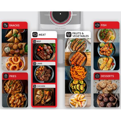 Tefal - Karšto oro gruzdintuvas 5 l EASY FRY SILENCE SMART 1400-1670W/230V