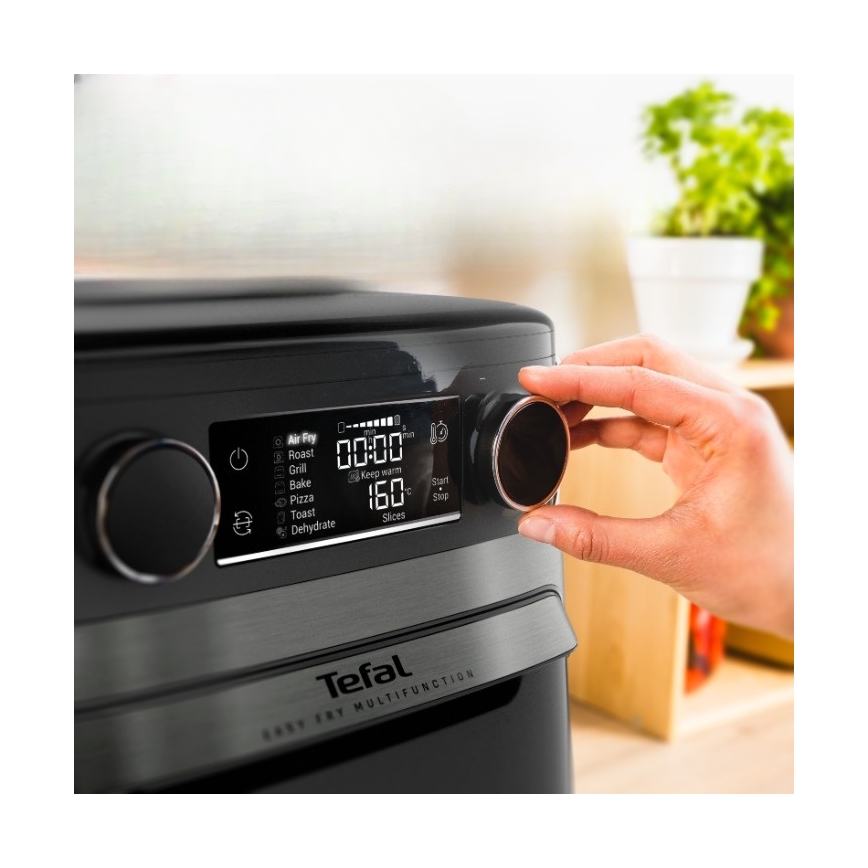 Tefal - Karšto oro gruzdintuvė 15 l EASY FRY 9in1 1800W/230V juoda