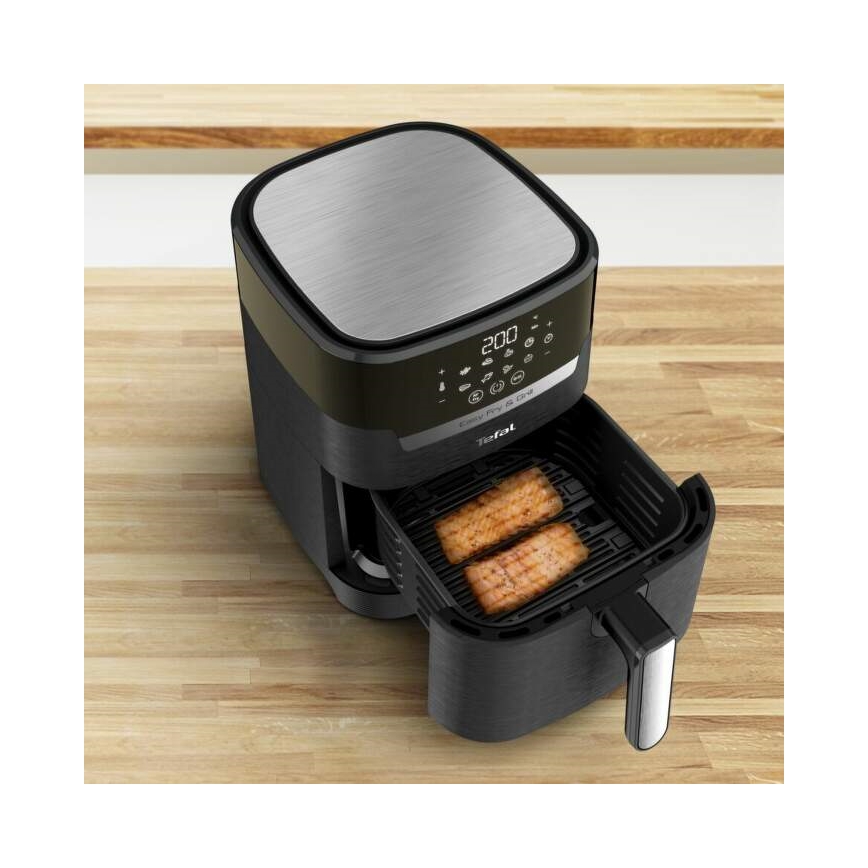 Tefal - Karšto oro gruzdintuvė 4,2 l EASY FRY&GRILL 2in1 1550W/230V juoda