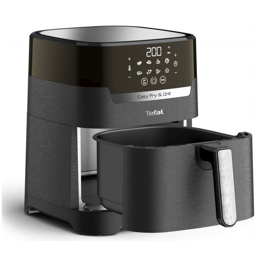 Tefal - Karšto oro gruzdintuvė 4,2 l EASY FRY&GRILL 2in1 1550W/230V juoda